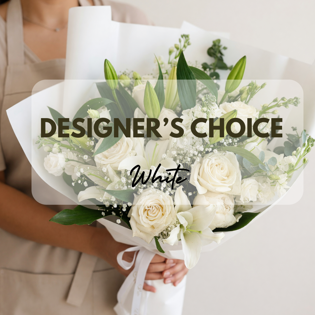 Designer's Choice – White Hand-Tied Bouquet – ALANA'S FLOWERS & GIFTS, Etobicoke ON