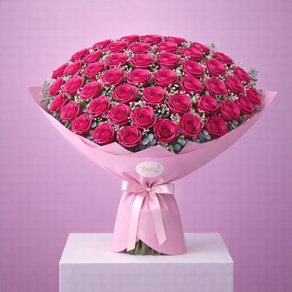 Classic Luxury Long-Stem Pink Roses