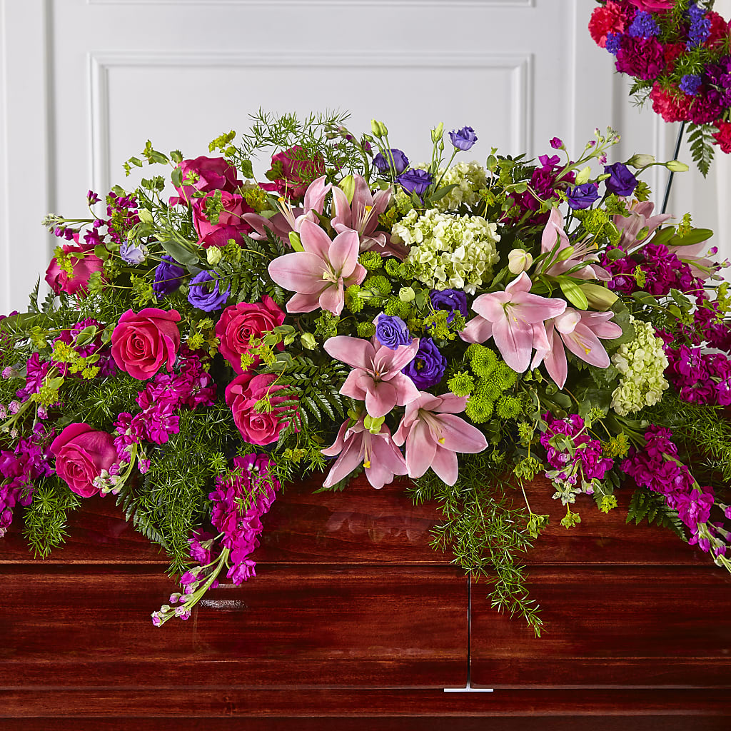 Radiant Tribute Casket Spray – ALANA'S FLOWERS & GIFTS, Etobicoke ON