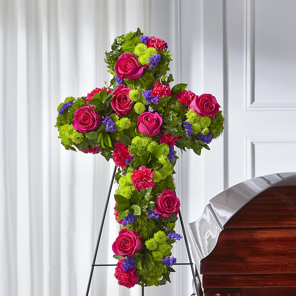 Tribute Rose Floral Cross – ALANA'S FLOWERS & GIFTS, Etobicoke ON