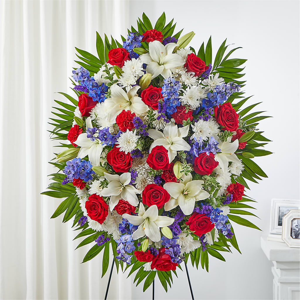 Cherished Service Standing Spray – ALANA'S FLOWERS & GIFTS, Etobicoke ON