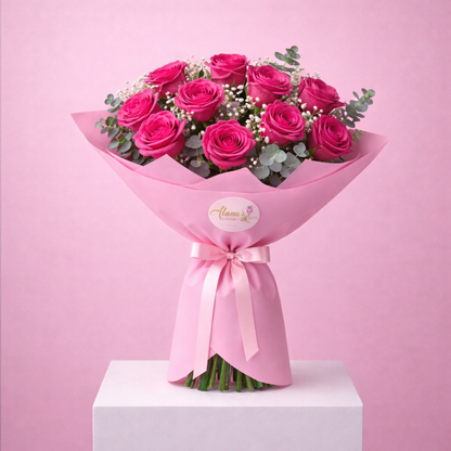 Classic Luxury Long-Stem Pink Roses